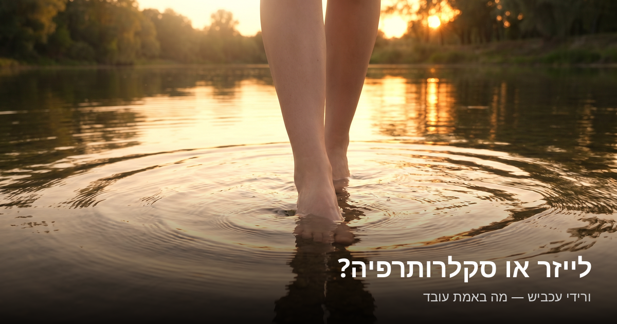 Read more about the article לייזר או סקלרותרפיה לורידי עכביש — מה באמת עובד?